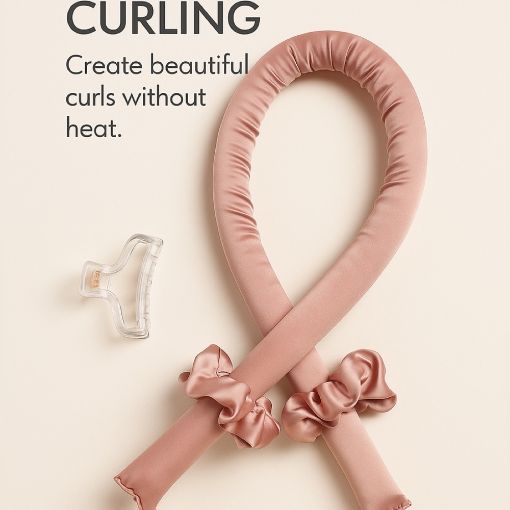 Pink Heatless Curling Set